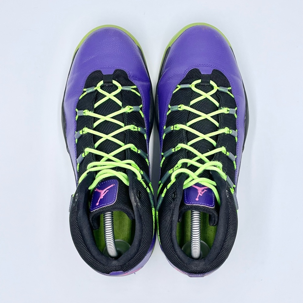 Nike Jordan Prime Flight 616846-018 Purple Black Green Sneakers Men’s Size 8.5 - Picture 9 of 11